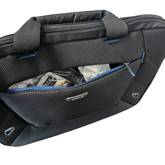 Solo New York Laptop Bag Shoulder Briefcase 15.6" Padded Computer Work Travel - Picture 4 of 16